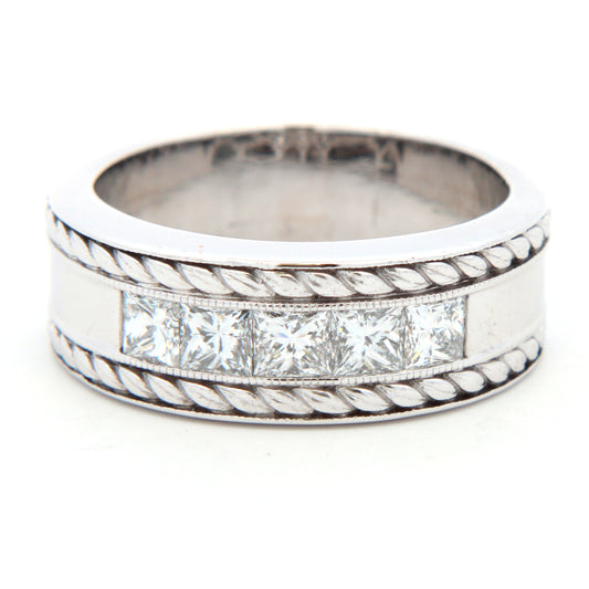 White Gold Five Stone Gent's