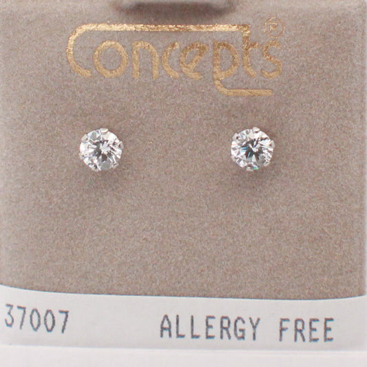 Surgical Stainless Steel Cubic Zirconium Stud