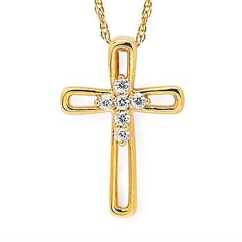 1/12CTW Slide Cross Pendant