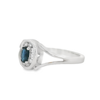 1/3 Cttw. Sapphire Halo Ring