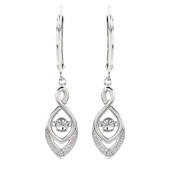 Round Brilliant Diamonds Dangle Earrings