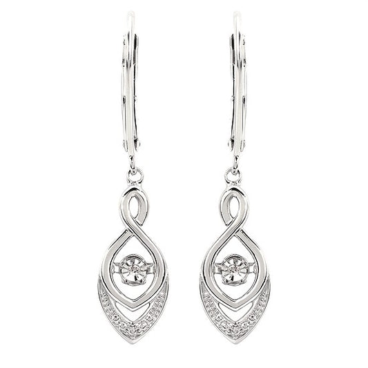 Round Brilliant Diamonds Dangle Earrings