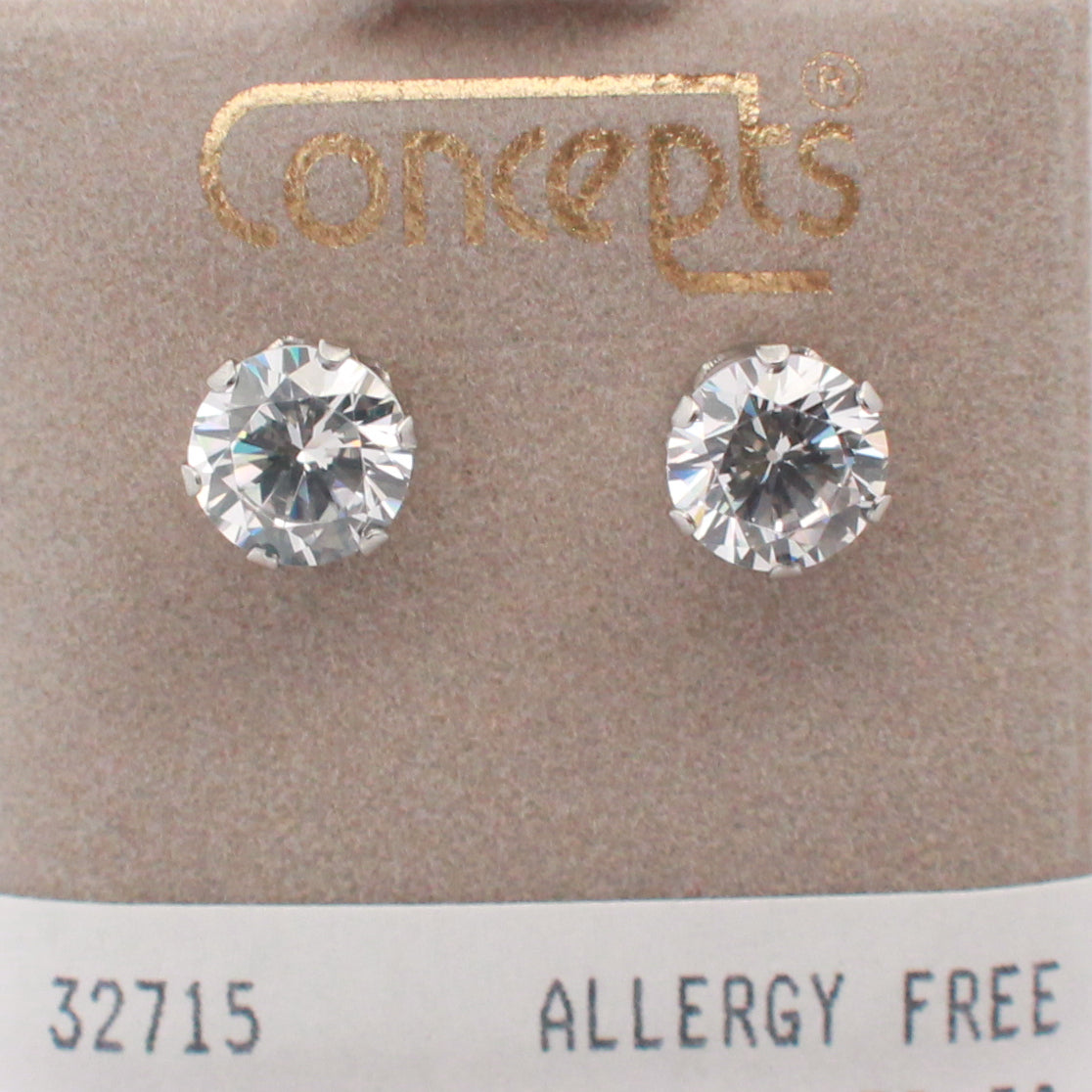 Surgical Stainless Steel White CZ Stud