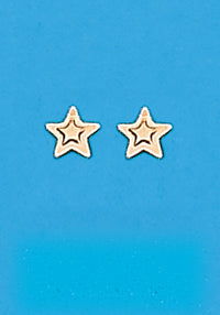 24K Gold Plated Surgical Stainless Steel Double Star Stud
