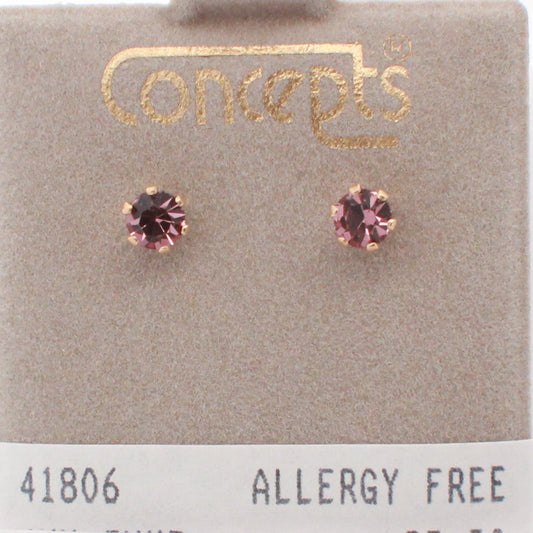 24K Gold Plated Surgical Stainless Steel June Stud