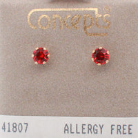 24K Gold Plated Surgical Stainless Steel July Stud
