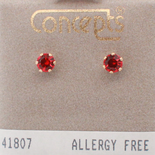 24K Gold Plated Surgical Stainless Steel July Stud