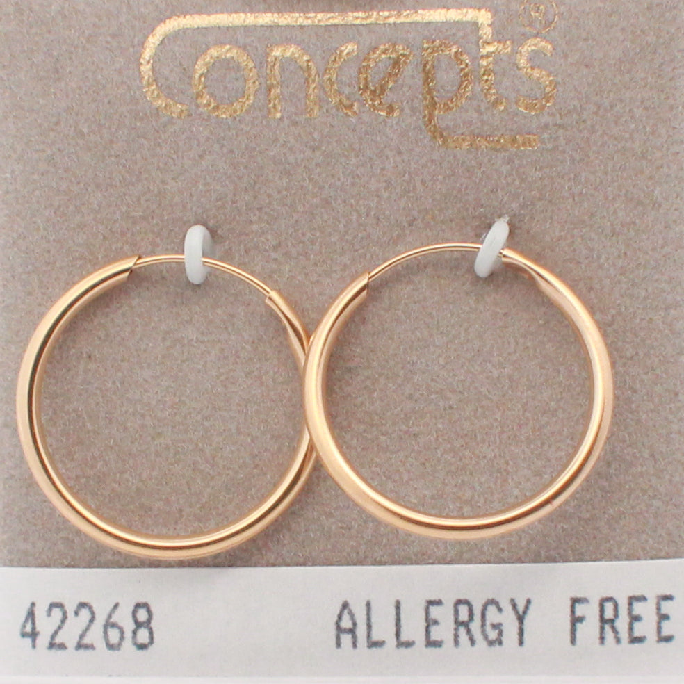 24K Gold Plated Surgical Stainless Steel Hoop