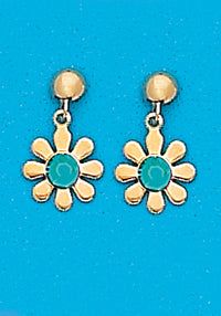 24K Gold Plated Surgical Stainless Steel December Daisy D Dangle