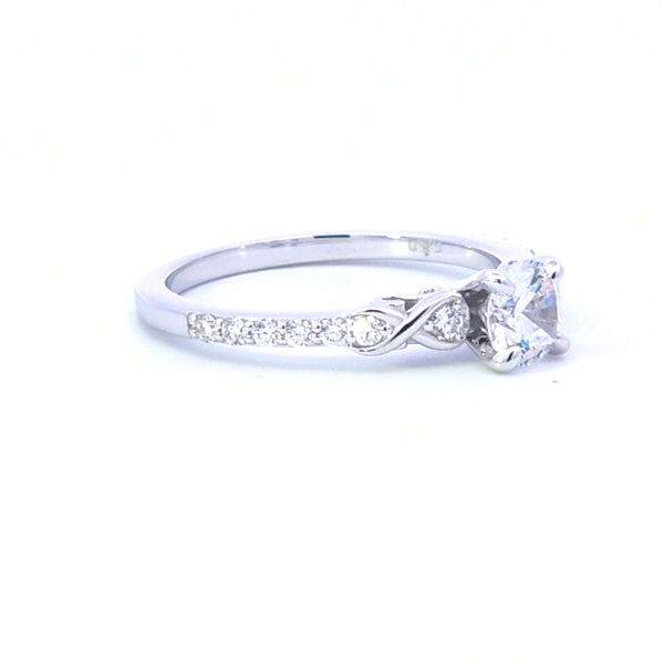 3/4 Cttw. Diamond Semi-Mount Rings Woven Ring