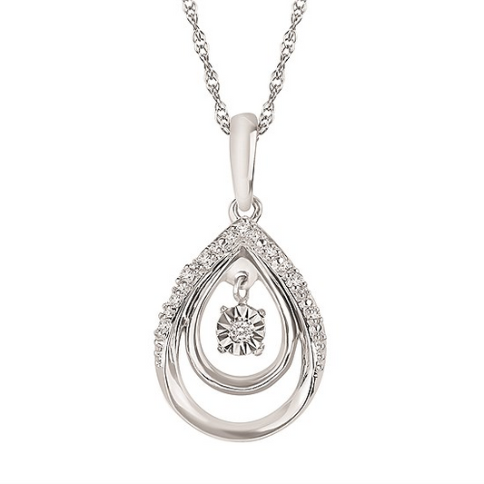 Shimmering Diamonds Diamond Dangle Pendant