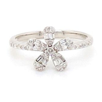 Various Shapes Diamonds Floral Fashion Ring