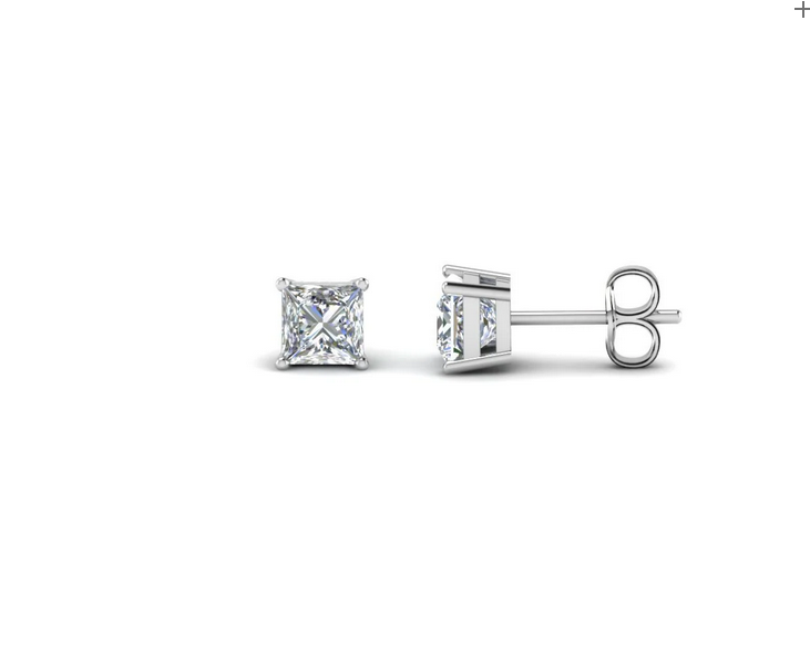 1/4Cttw Princess 1/4CTW Stud Earrings