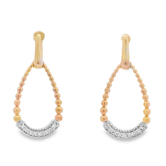 Diamonds Dangle Tear Drop Earrings