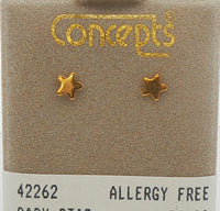 24K Gold Plated Surgical Stainless Steel Star Stud