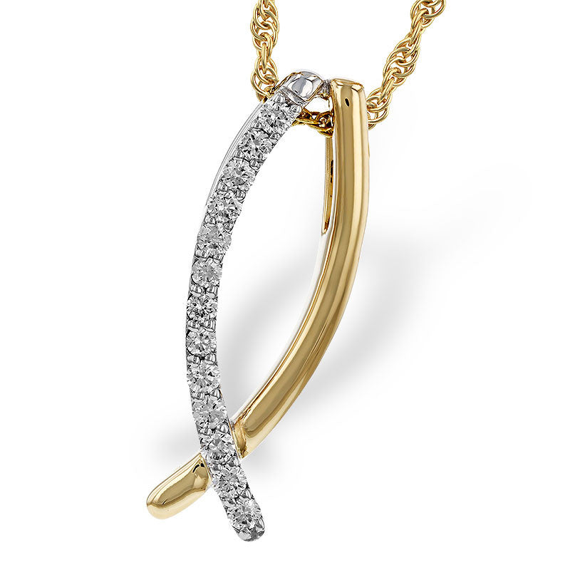 1/4 Cttw. Woven Pendant