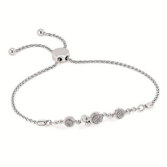 Round Brilliant Diamonds Bubble Bracelet
