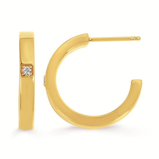 Diamonds Hoop Earrings