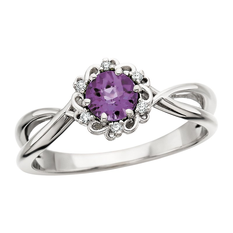 Amethyst Floral Ring