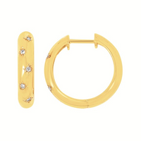 1/10 Cttw. Hoop Hinge Lab Diamond Earrings