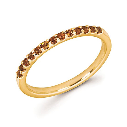 Round Citrines Stackable Ring