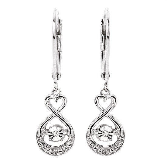 Round Brilliant Diamonds Dangle Earrings