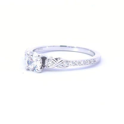 3/4 Cttw. Diamond Semi-Mount Rings Woven Ring