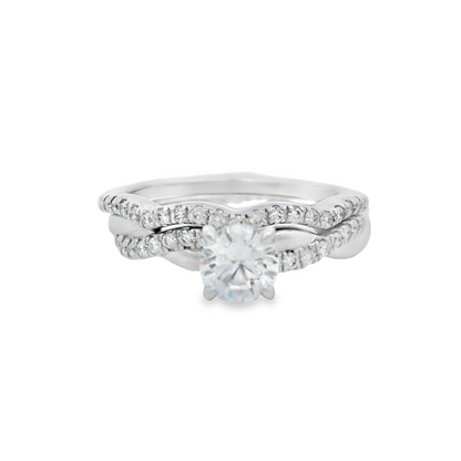 1/2 Cttw. Diamond Semi-Mount Rings Woven Ring
