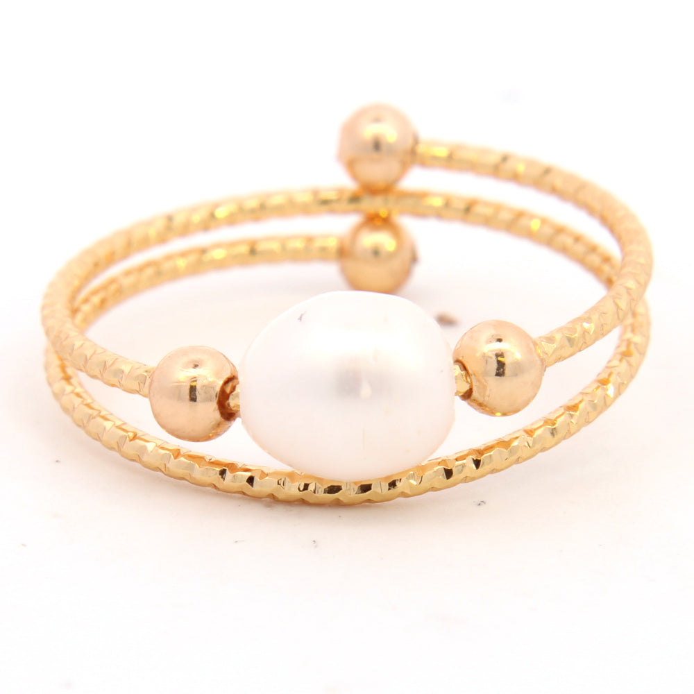Pearl Wire wrapped Ring