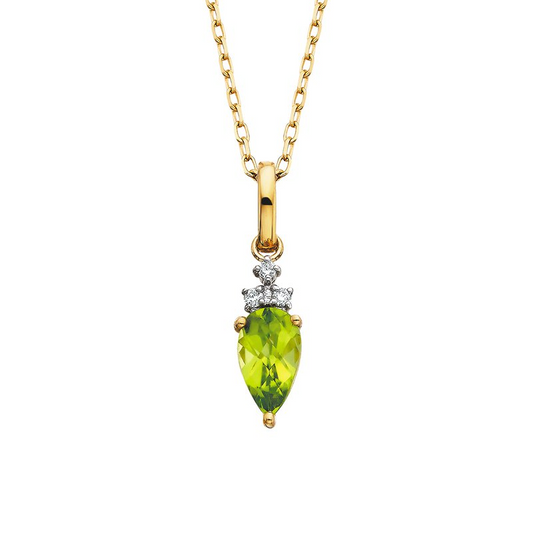Pear Peridot Dangle Pendant