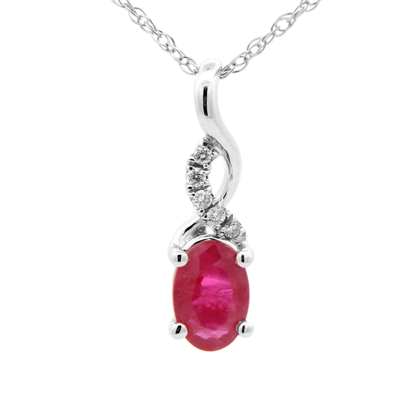 Oval Ruby Drop Pendant