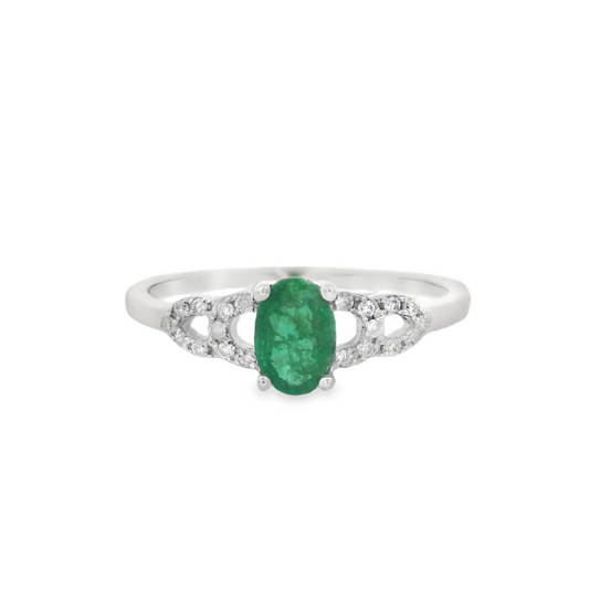 1/2 Cttw. Emerald Vintage Inspired Ring