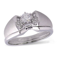 1/3 Cttw. Geometric Wedding Set