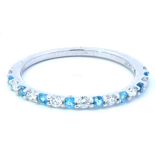 Round Topaz Stackable Ring