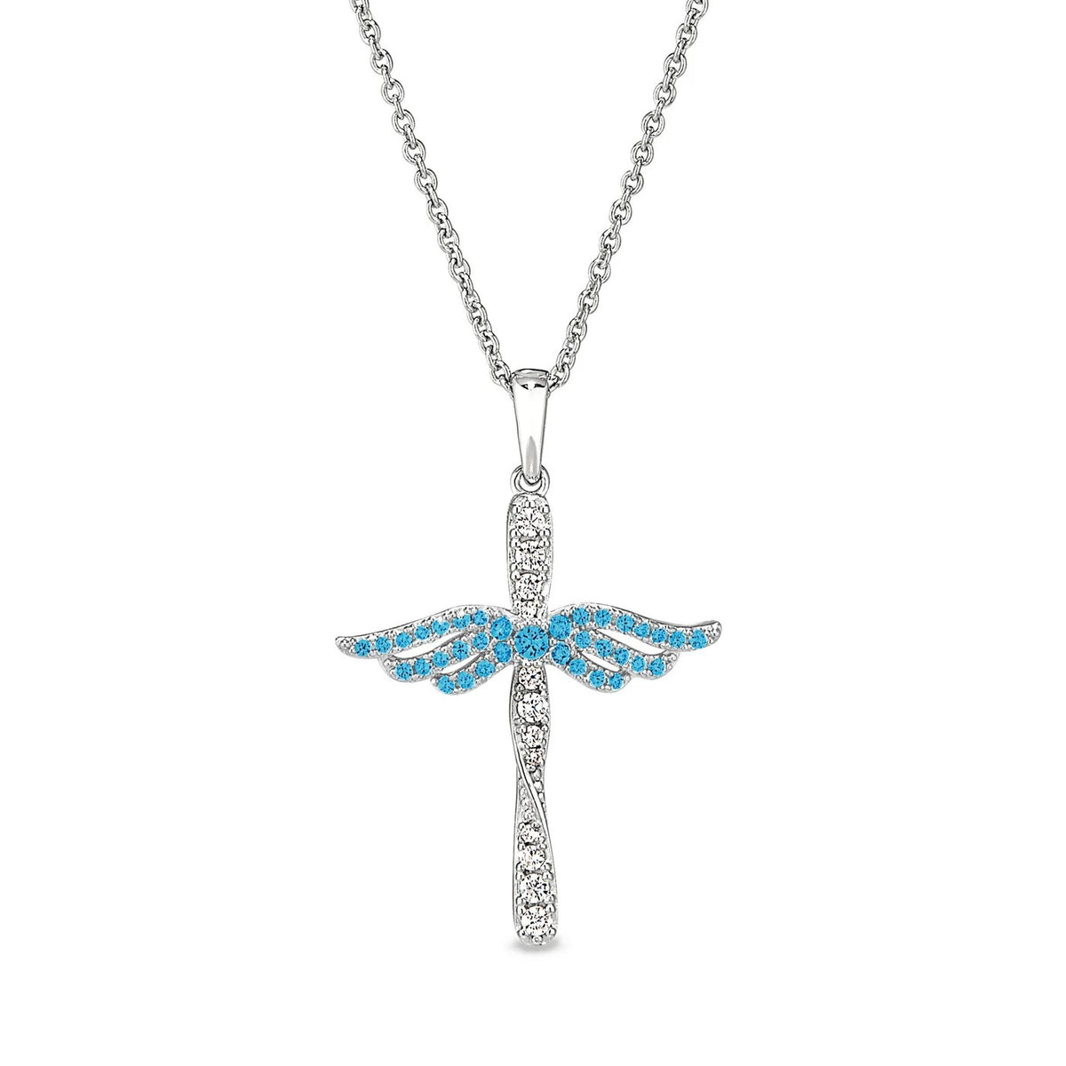 Cubic Zirconiums Angel Pendant