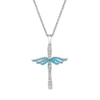 Cubic Zirconiums Angel Pendant
