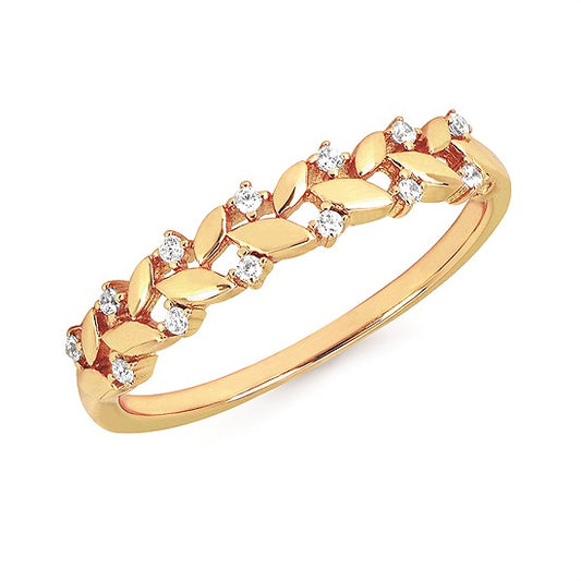 Round Brilliant Diamonds Woven Fashion Ring