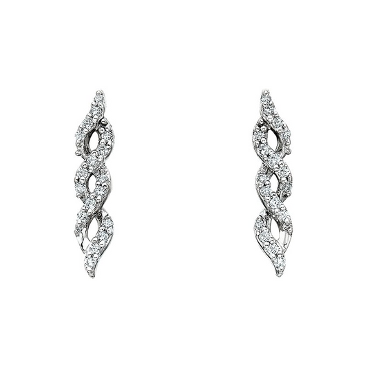 1/6 Cttw. Diamonds Woven Earrings
