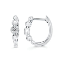 Round Diamonds Hoop Earrings