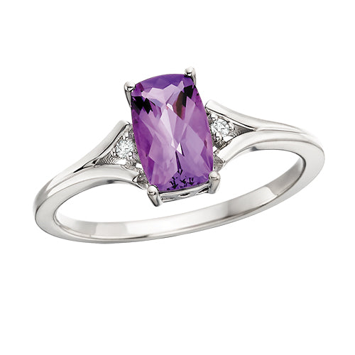 Amethyst Accented Ring