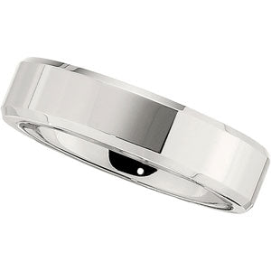 high polish beveled top Band