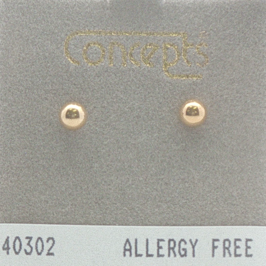 24K Gold Plated Surgical Stainless Steel Ball Stud