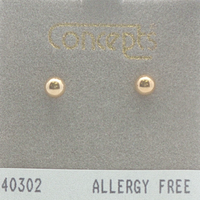 24K Gold Plated Surgical Stainless Steel Ball Stud
