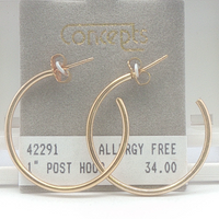 24K Gold Plated Surgical Stainless Steel Hoop