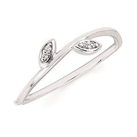Nature Inspired Floral Fashion Ring in 14 Karat White Gold