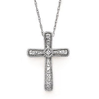 Milgrain Cross Pendant