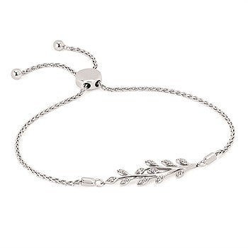 Round Brilliant Diamonds Floral Bracelet