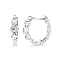 Round Diamonds Hoop Earrings