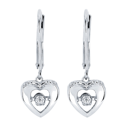 Round Diamonds Dangle Earrings