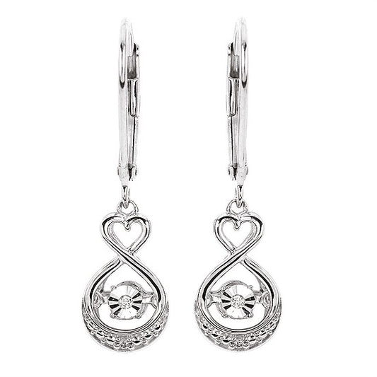 Round Brilliant Diamonds Dangle Earrings